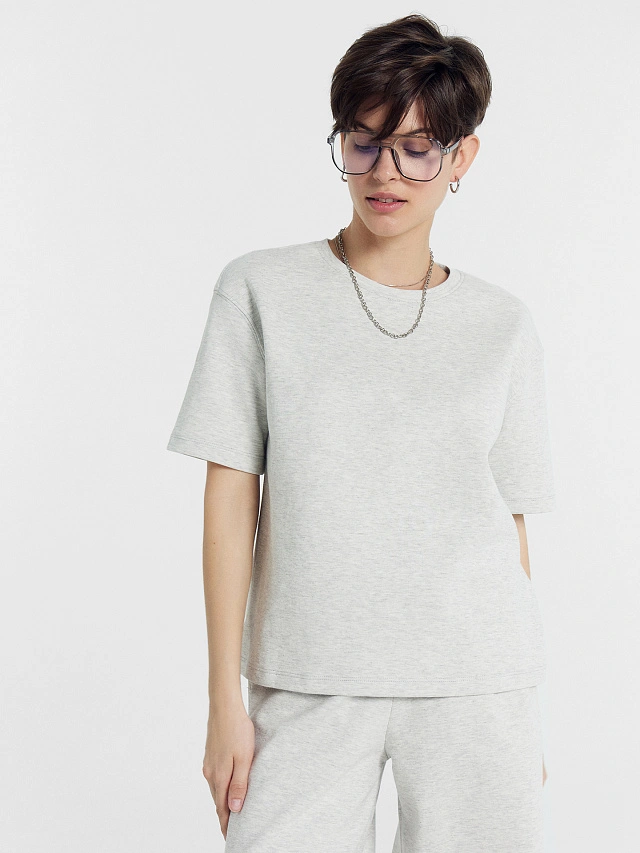 Комплект женский (джемпер, брюки) в сером цвете - 7