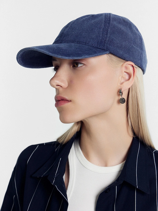 Бейсболка женская в синем цвете - 3