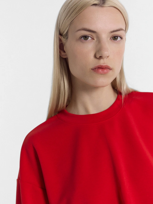 Комплект женский (джемпер, брюки) в красном цвете - 5