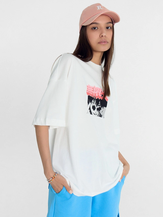 Футболка женская белая с печатью - 4