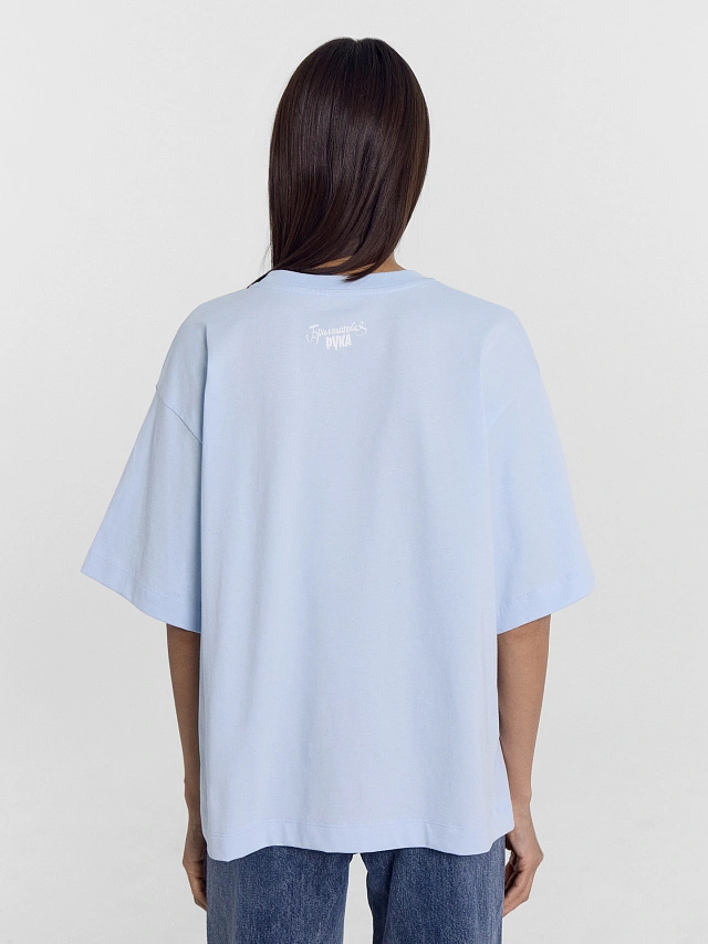 Футболка женская голубая Mark Formelle x Мосфильм - 2