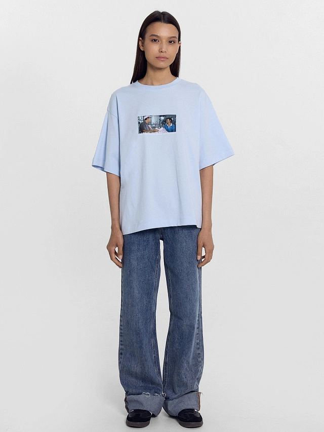 Футболка женская голубая Mark Formelle x Мосфильм - 3