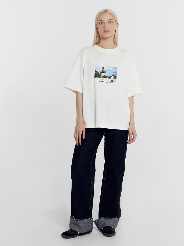 Футболка женская светло-молочная Mark Formelle x Мосфильм - 4