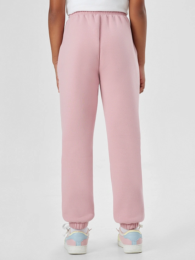 Брюки для девочек в зефирно-розовом цвете - 3