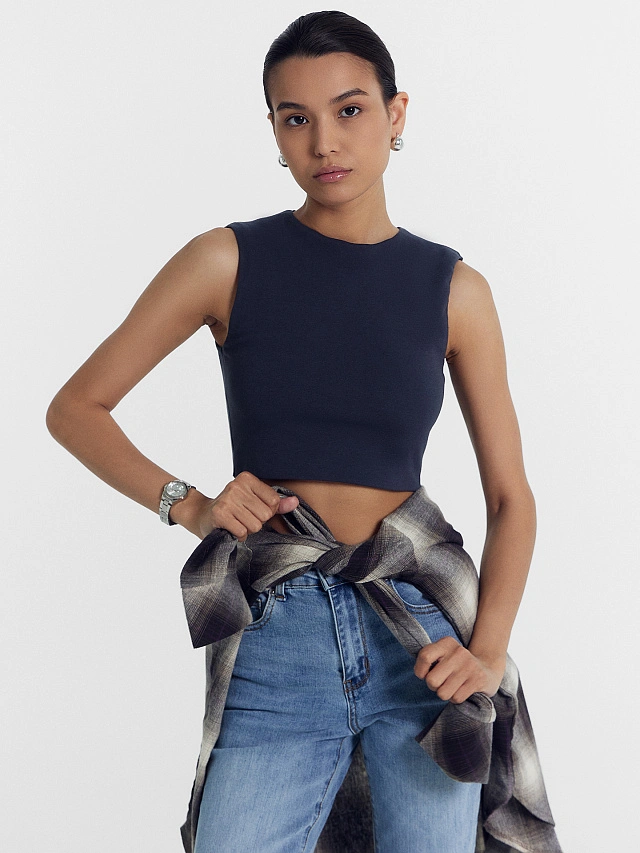 Топ женский в графито-сером цвете - 5
