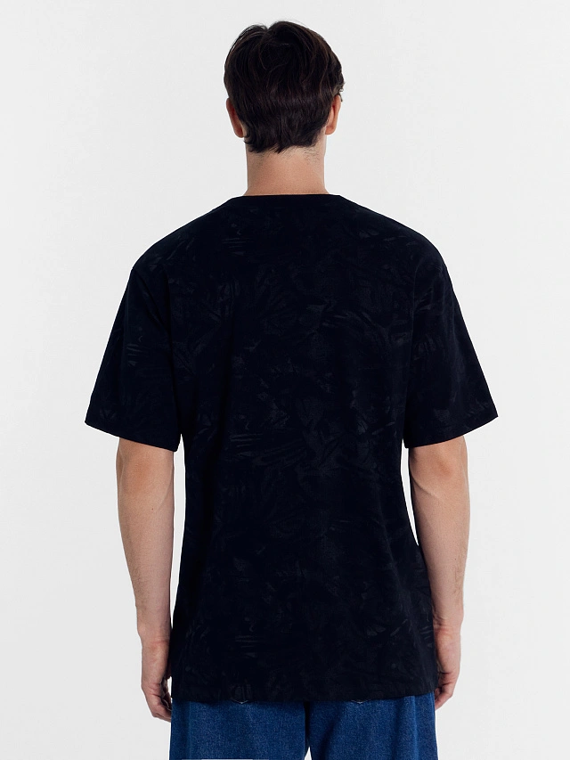 Футболка мужская фиолетово-черная с разводами - 2