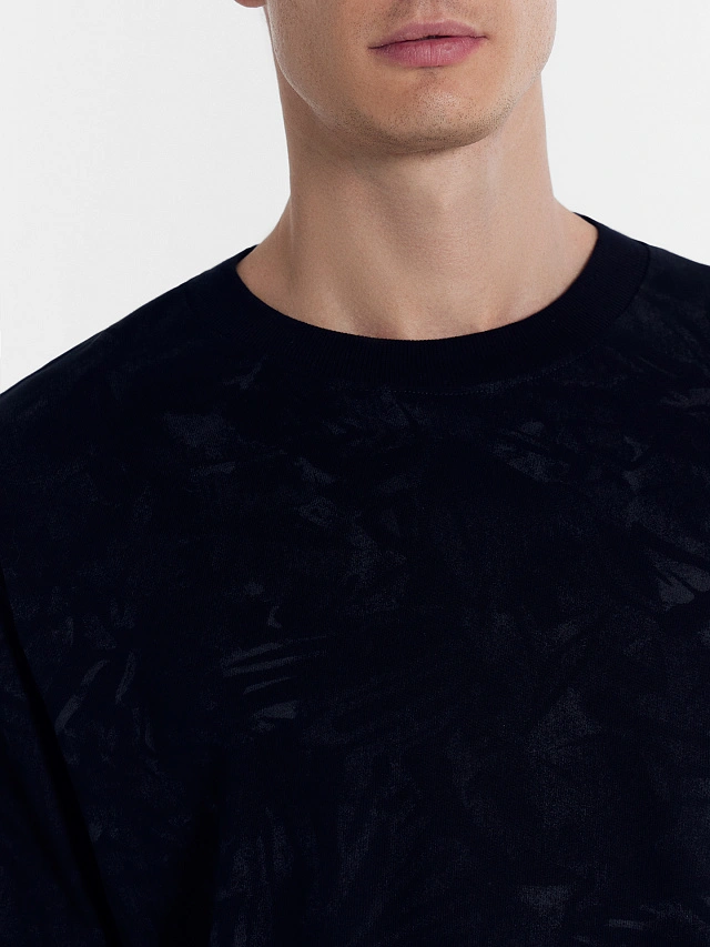 Футболка мужская фиолетово-черная с разводами - 4