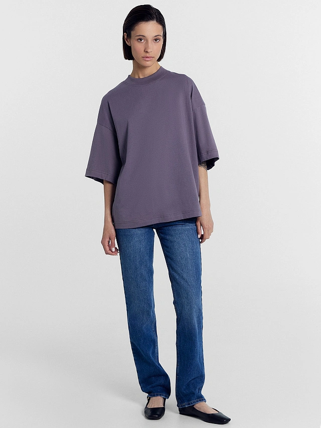 Футболка женская серая с печатью - 3