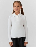 Поло для девочек в белом цвете