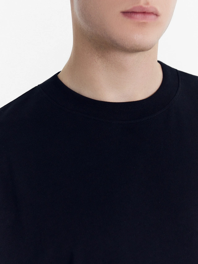 Футболка мужская черная - 4