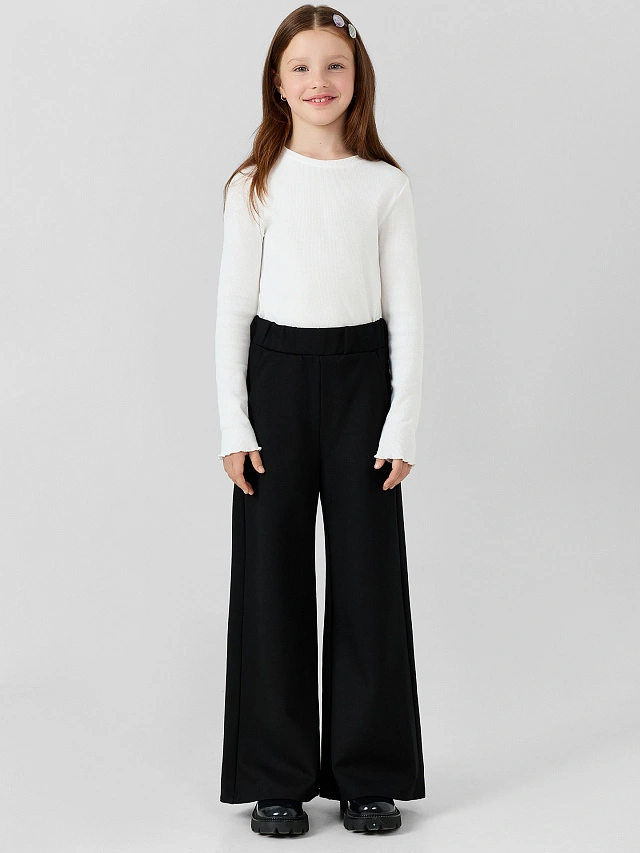 Брюки для девочек в черном цвете - 4