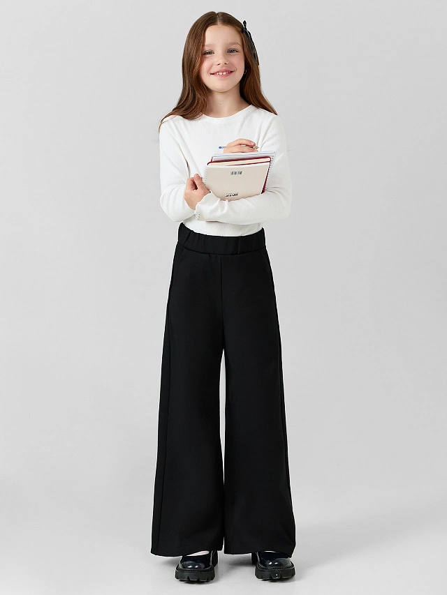 Брюки для девочек в черном цвете - 9
