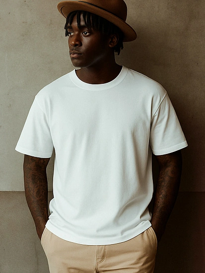 картинка Футболка мужская в белом цвете  от магазина мужской одежды Mark Formelle