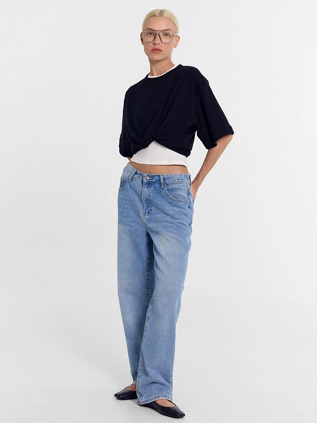 Футболка женская в черном цвете - 6