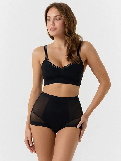 картинка Трусы корсетные в черном цвете  от магазина стильной одежды Mark Formelle