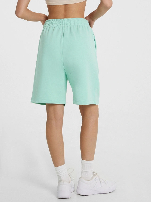 Комплект женский (футболка, шорты) в мятно-зеленом цвете - 4