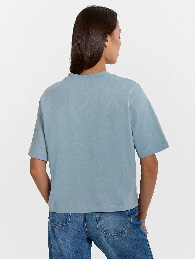 Футболка женская в синем оттенке - 2