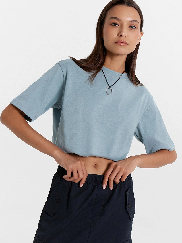 Футболка женская в синем оттенке - 5