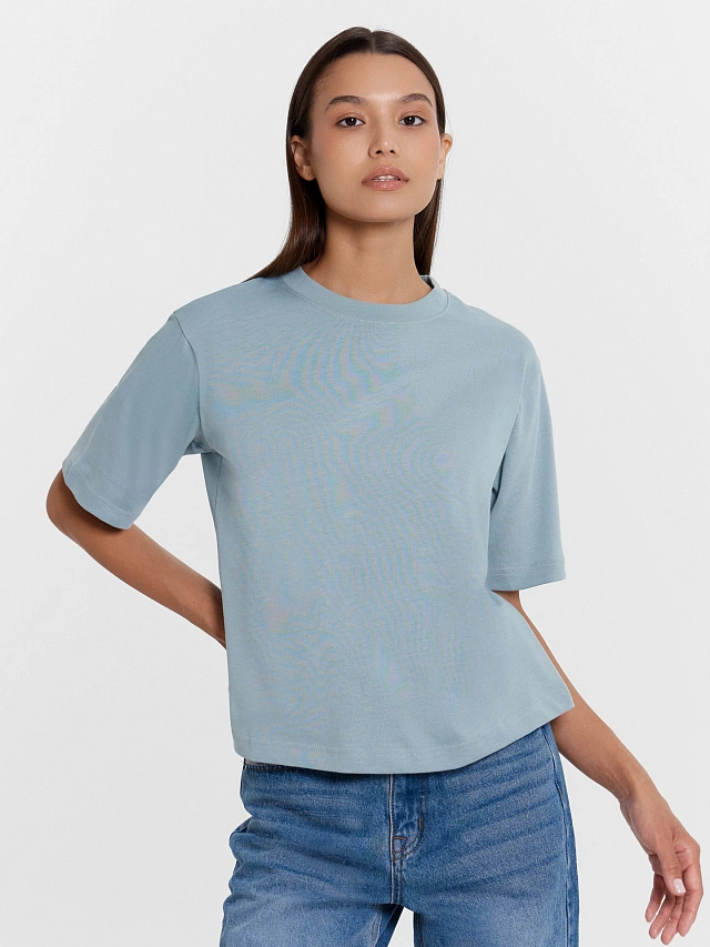 Футболка женская в синем оттенке - 6