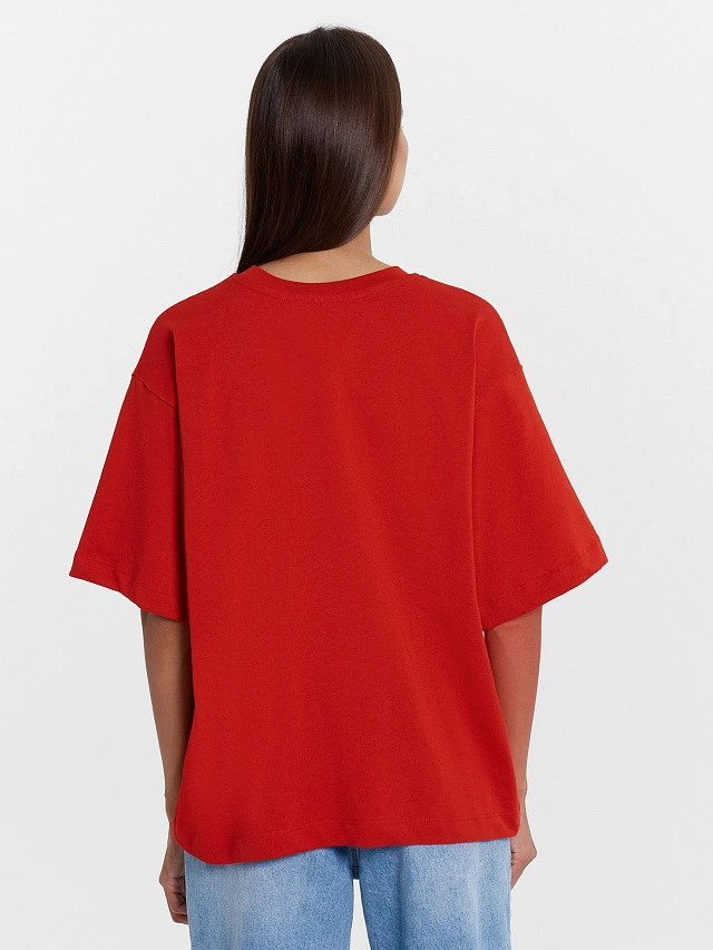 Футболка женская в красном оттенке - 2