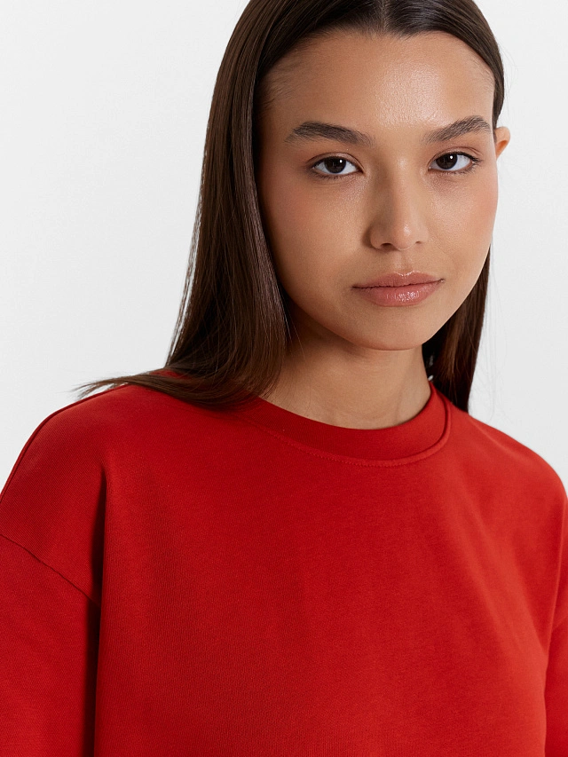 Футболка женская в красном оттенке - 4