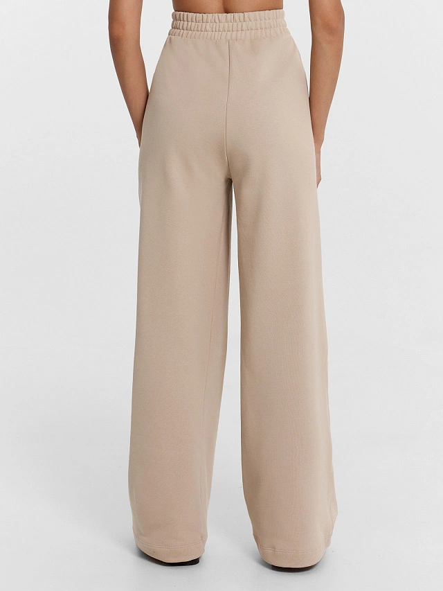 Комплект женский (худи, брюки) пыльно-бежевый с печатью - 4