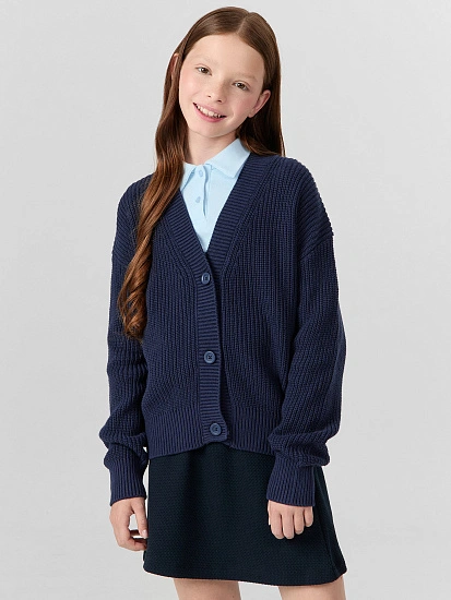 картинка Жакет для девочек в синем цвете от известного бренда одежды для девочек Mark Formelle