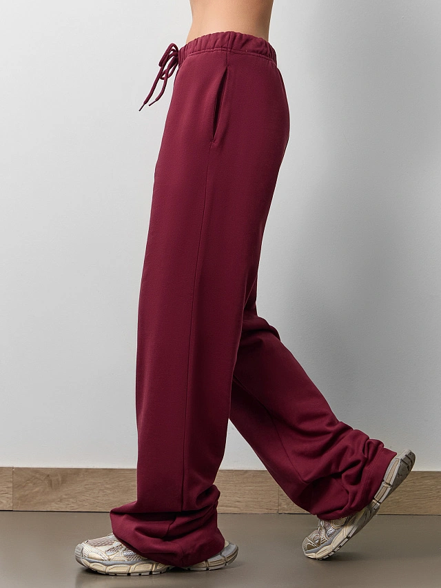 Брюки женские в винно-красном цвете - 5