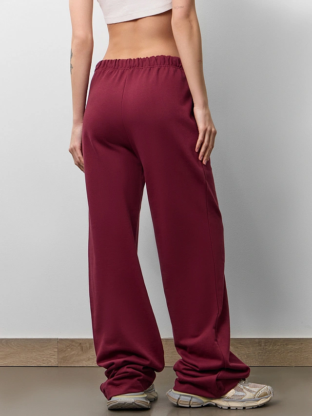 Брюки женские в винно-красном цвете - 6