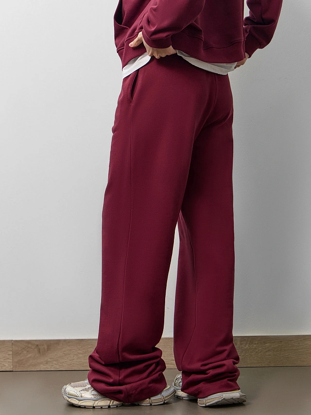 Брюки женские в винно-красном цвете - 10
