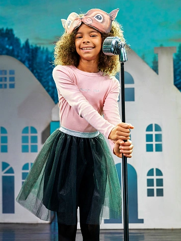 Юбка для девочек в черном цвете