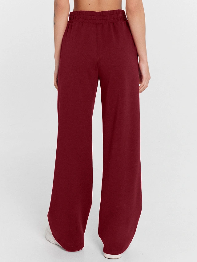 Брюки женские в вишнево-красном цвете - 3