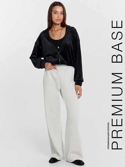 картинка Брюки женские в цвете серый меланж  от магазина стильной одежды Mark Formelle