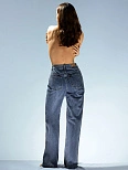 Джинсы женские wide leg fit синие