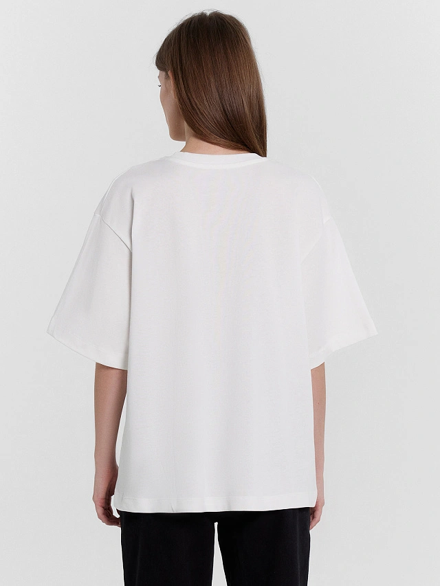 Футболка женская белая с печатью - 2