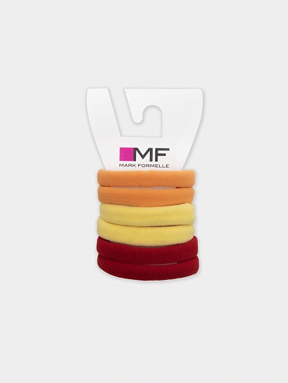 картинка Резинки для волос (набор 6 шт.) абрикосовые, желтые и темно-красные  от магазина Одежда+