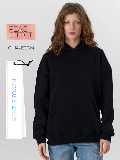 картинка Теплое худи женское черное от магазина стильной одежды Mark Formelle