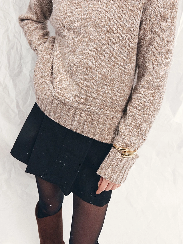 Джемпер женский светло-коричневый - 3