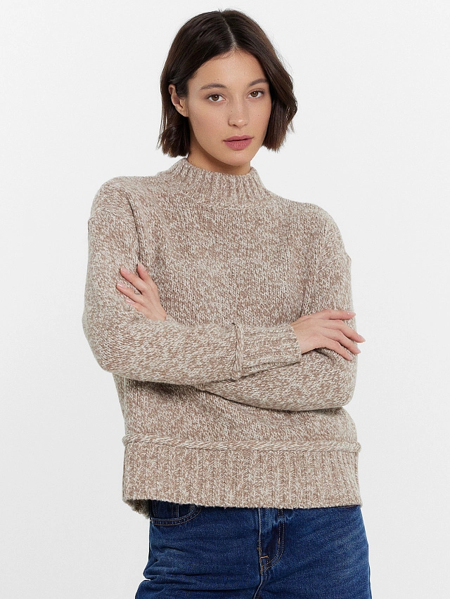 Джемпер женский светло-коричневый - 4