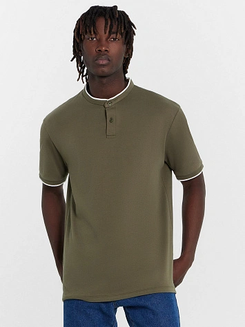 Поло мужское хаки