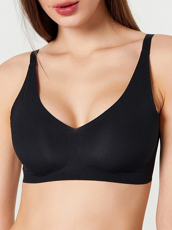 Бюстье женское черное с регулируемыми бретелями