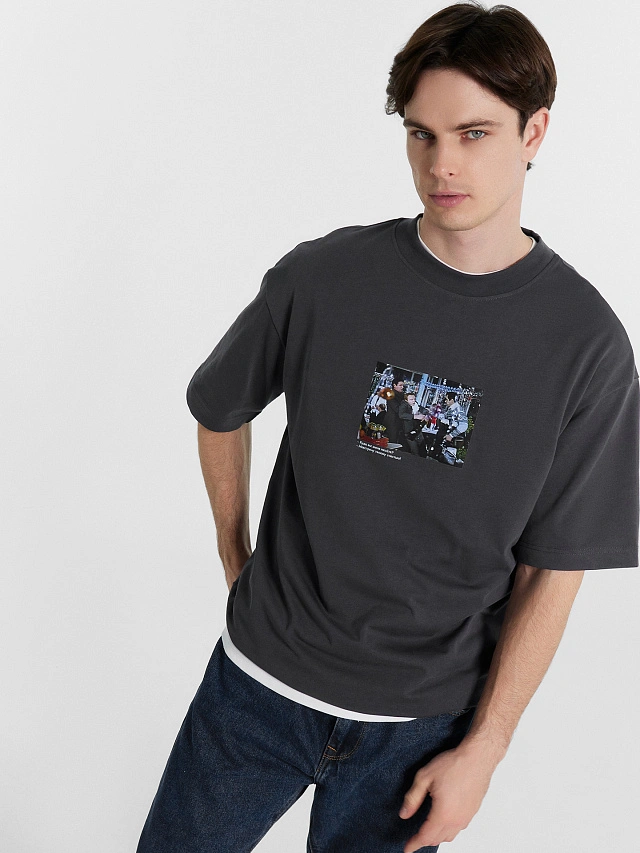 Футболка мужская графитовая с цитатой из фильма "ирония судьбы, или с легким паром!" - 3