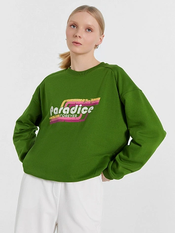 Свитшот женский с принтом и надписью