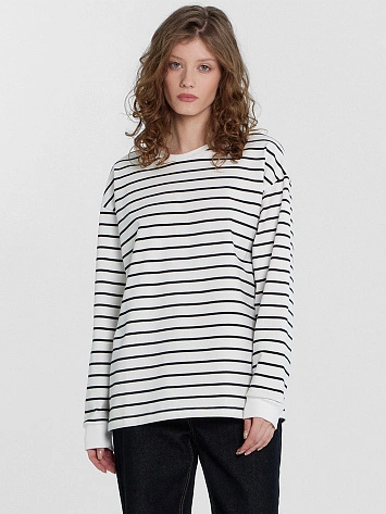 Лонгслив женский в полоску