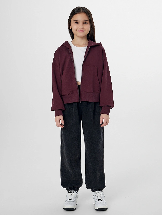 Брюки для девочек черные с обработкой эйсид - 4