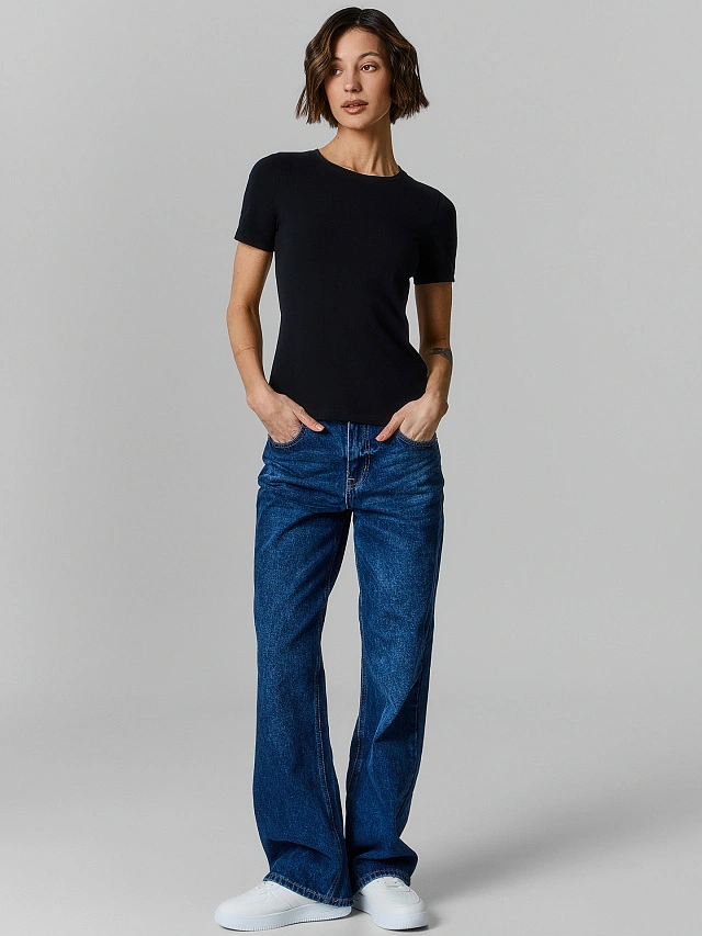 Футболка женская черная - 2