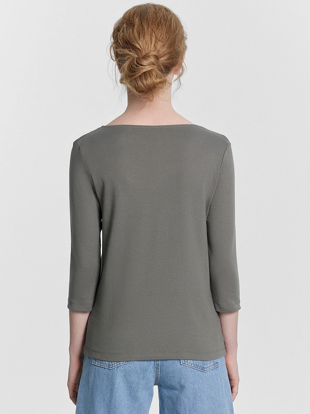 Лонгслив женский серый - 2