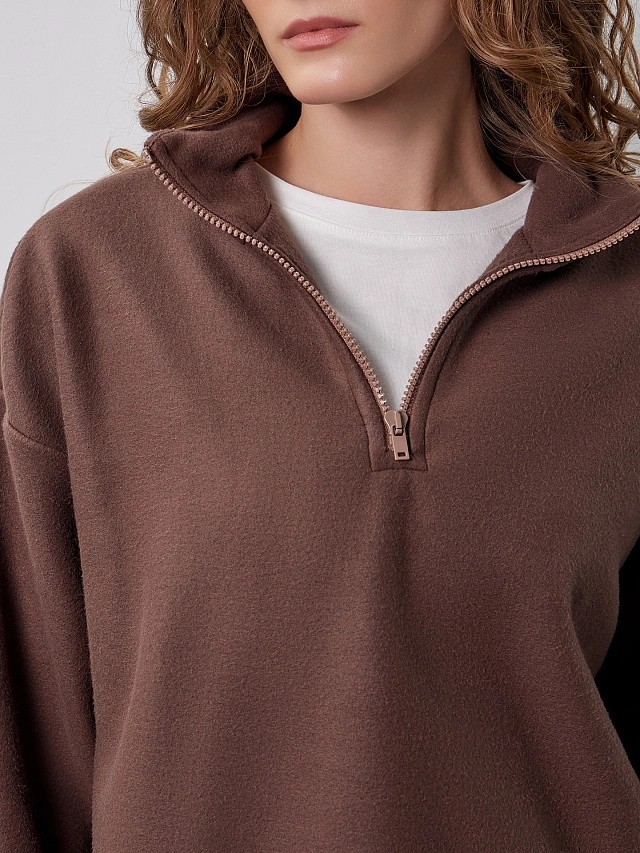 Толстовка женская коричневая - 4