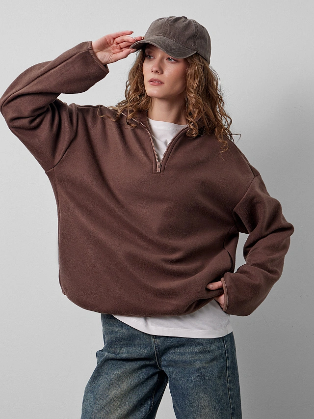 Толстовка женская коричневая - 8