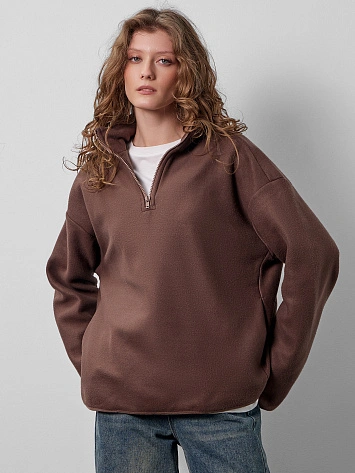 Толстовка женская коричневая